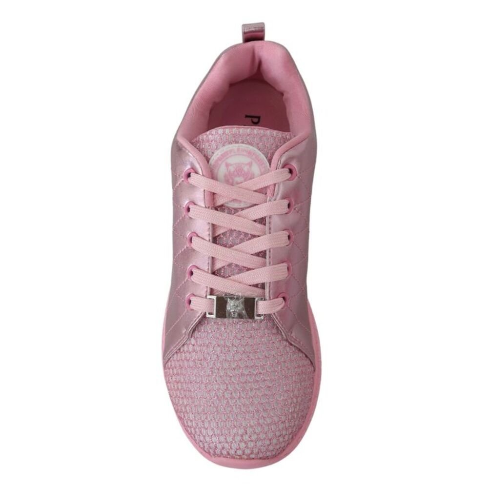 Plein Sport Pink Blush Polyester Runner Gisella Sneakers Women's Shoes - Picture 4 of 6